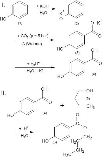 Synthese von Butylparaben Synthese von Butylparaben